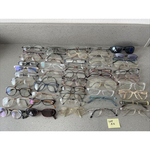 Eyeglasses Eyeglass Frames Only Lot Of 50 Various Brands Mixed Eyewear READ! - Picture 1 of 16